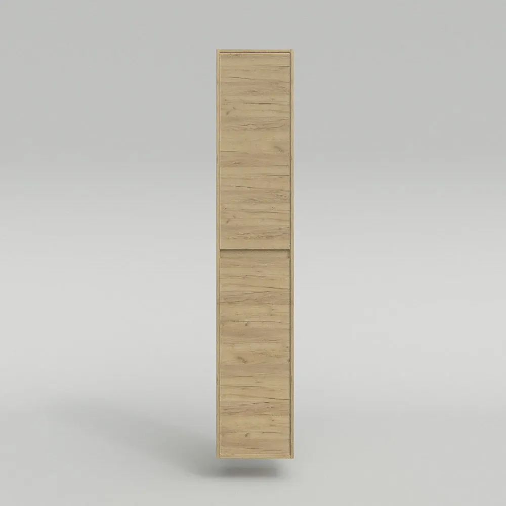 Colonna bagno 2 ante sospesa 185 cm x 35 cm x 25 cm finitura ROVERE CHIARO - immagine 2