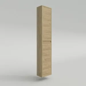 Colonna bagno 2 ante sospesa 185 cm x 35 cm x 25 cm finitura ROVERE CHIARO