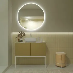 Mobile bagno ELLA con gambe 2 ante finitura OLIVA