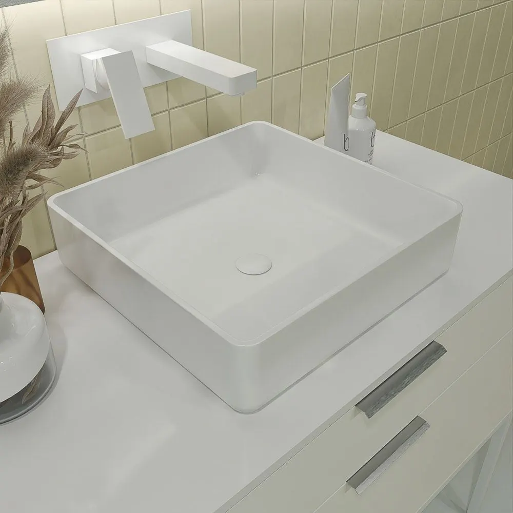 Mobile bagno ELLA con gambe 2 cassetti finitura BIANCO - immagine 5