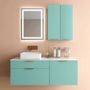 Mobile bagno sospeso EMMA 2 cassetti / 1 anta finitura ULTRAMAR