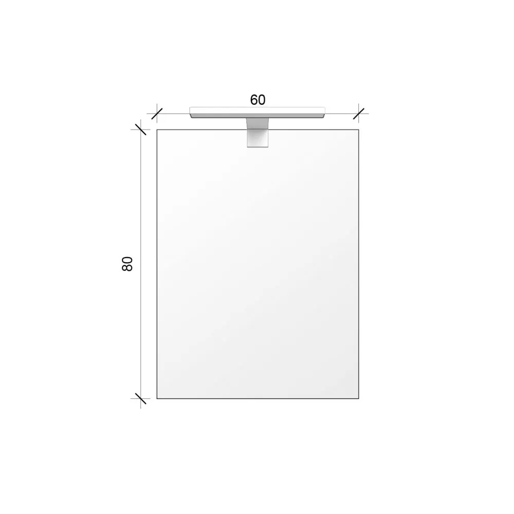 Specchio rettangolare ALCOR con applique a LED - immagine 5
