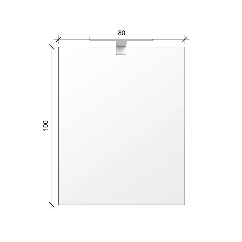 Specchio rettangolare ALCOR con applique a LED - immagine 3