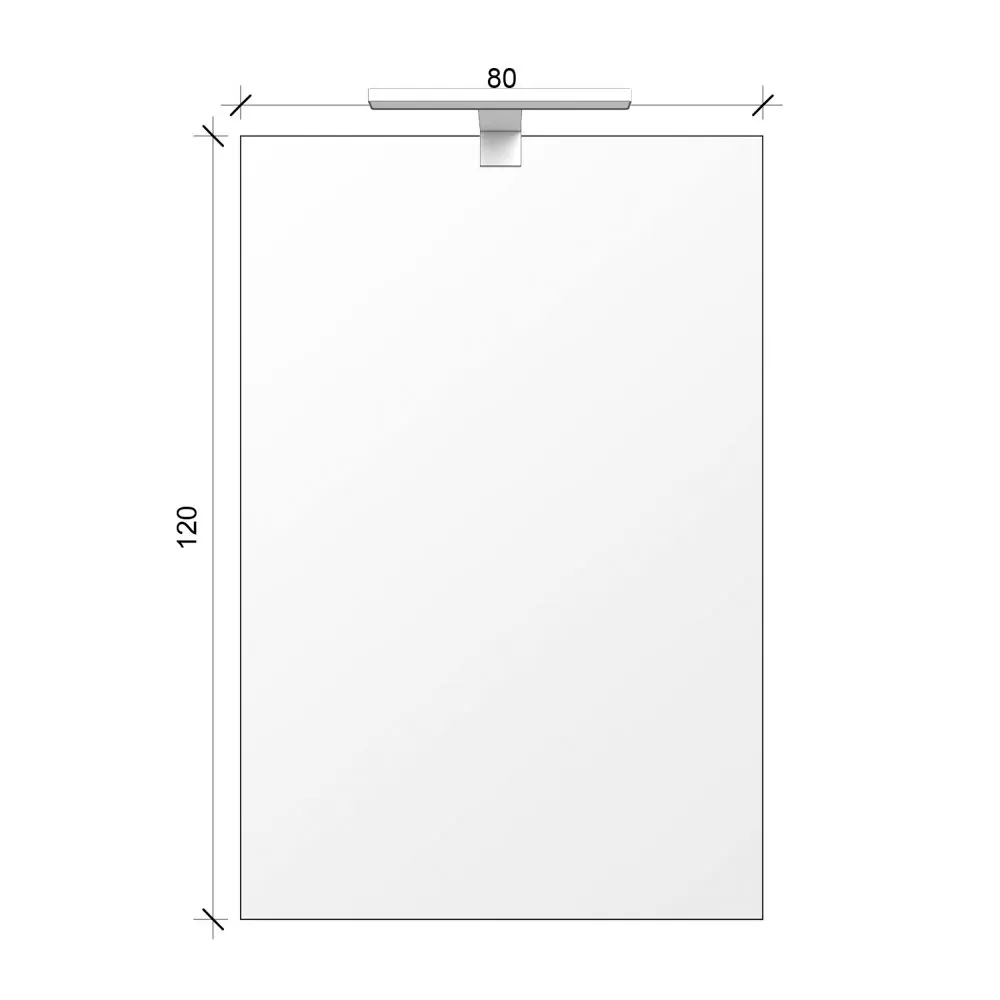 Specchio rettangolare ALCOR con applique a LED - immagine 2