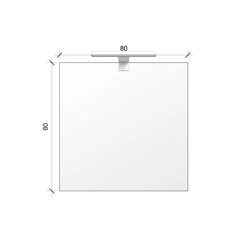 Specchio rettangolare ALCOR con applique a LED - immagine 4