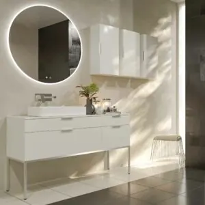 Mobile bagno ELLA con gambe 4 cassetti finitura BIANCO