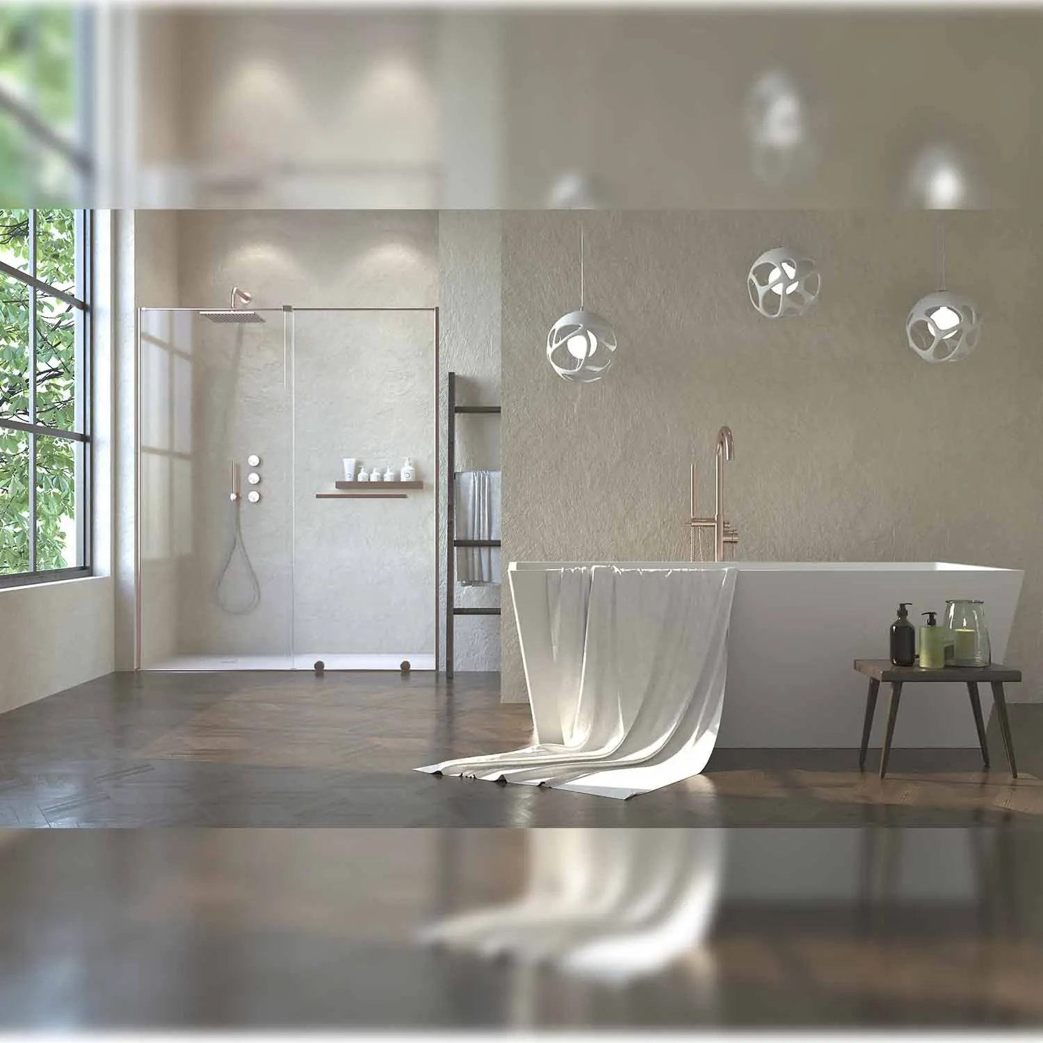 Vasca freestanding ANNA rettangolare solid surface 175×79.5 cm - immagine 2