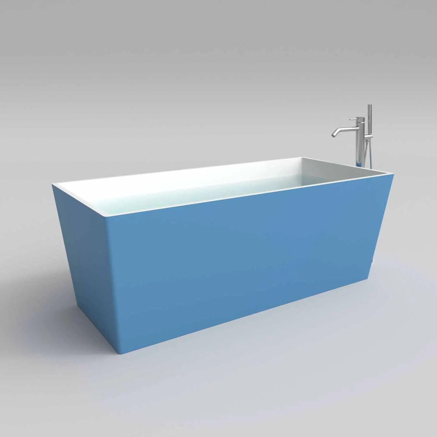 Vasca freestanding ANNA rettangolare solid surface 175×79.5 cm - immagine 7