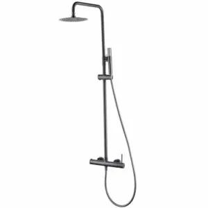 Set doccia Monza in metallo nero canna di fucile [ VAROBATH ]