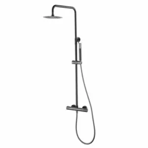 Set doccia termostatico monza nero canna di fucile [ VAROBATH ]