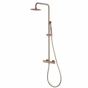Set doccia termostatico Monza oro rosa spazzolato [ VAROBATH ]