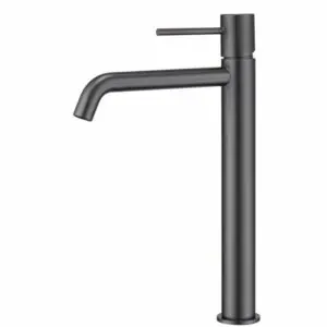 Rubinetto lavabo alto monza nero canna di fucile[ VAROBATH ]