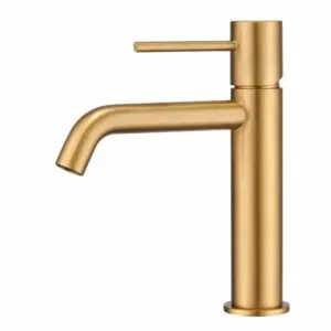 Miscelatore lavabo Monza oro spazzolato [ VAROBATH ]