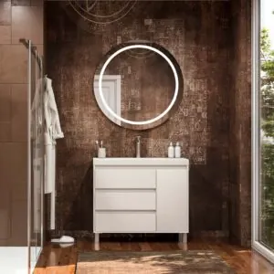 Mobile bagno con gambe 3 cassetti / 1 anta finitura CARMEN WHITE