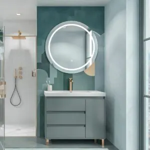 Mobile bagno con gambe 3 cassetti / 1 anta finitura CARMEN GRAFITO