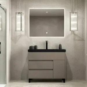 Mobile bagno con gambe 3 cassetti / 1 anta finitura CARMEN TOPO