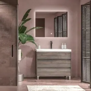 Mobile bagno con gambe 3 cassetti CARMEN OLMO finitura WABI