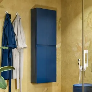 Colonna bagno 4 ante sospese 185 cm x 50 cm x 25 cm finitura BLU COBALTO