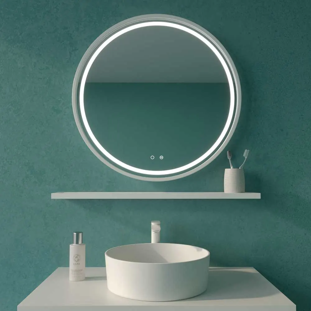 Mobile bagno sospeso 2 cassetti CLAIRE con lavabo in Solid Surface BLU TURCHESE - immagine 5