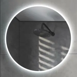 Specchio tondo HAPPY luce led perimetrale. Anti nebbia
