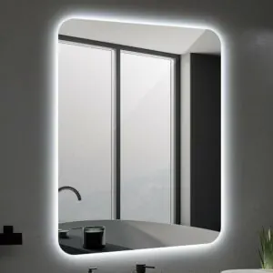 Specchio rettangolare DUOS con luce led perimetrale