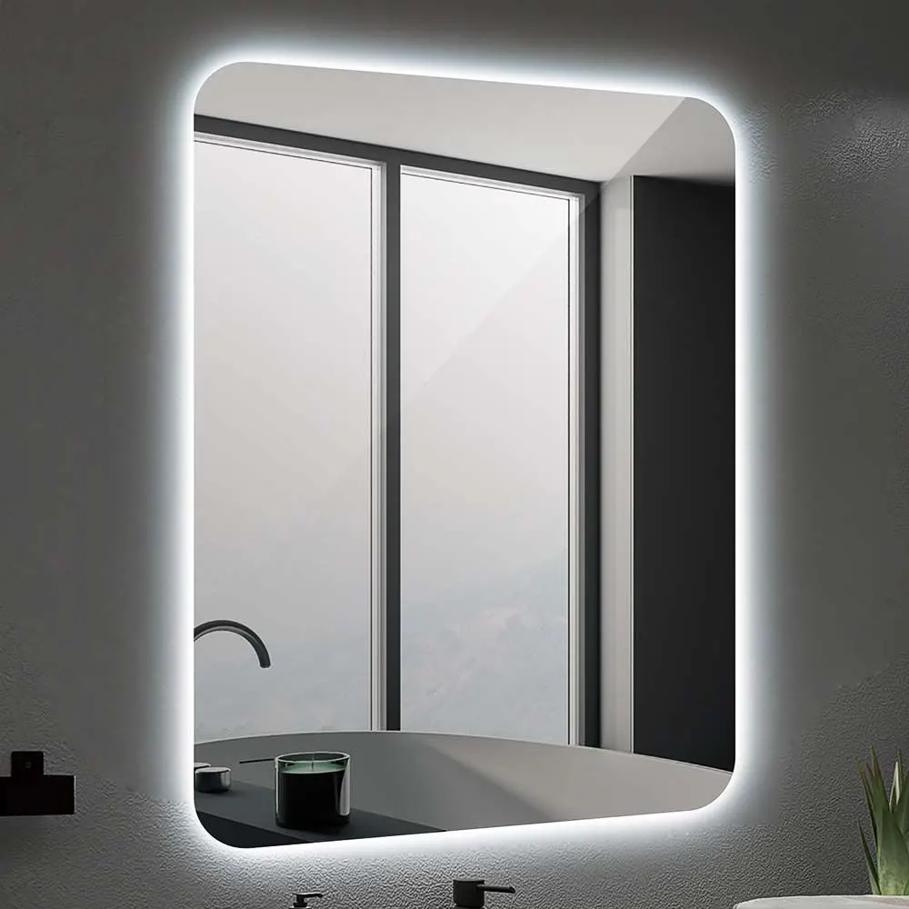Specchio rettangolare DUOS con luce led perimetrale