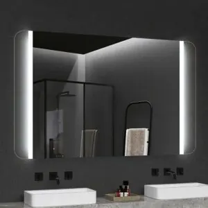 Specchio rettangolare ALYA luce led verticale. anti nebbia