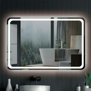 Specchio rettangolare CAROLA con luce led perimetrale