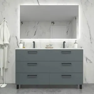 Mobile bagno NEXO con gambe 6 cassetti GRAFITO