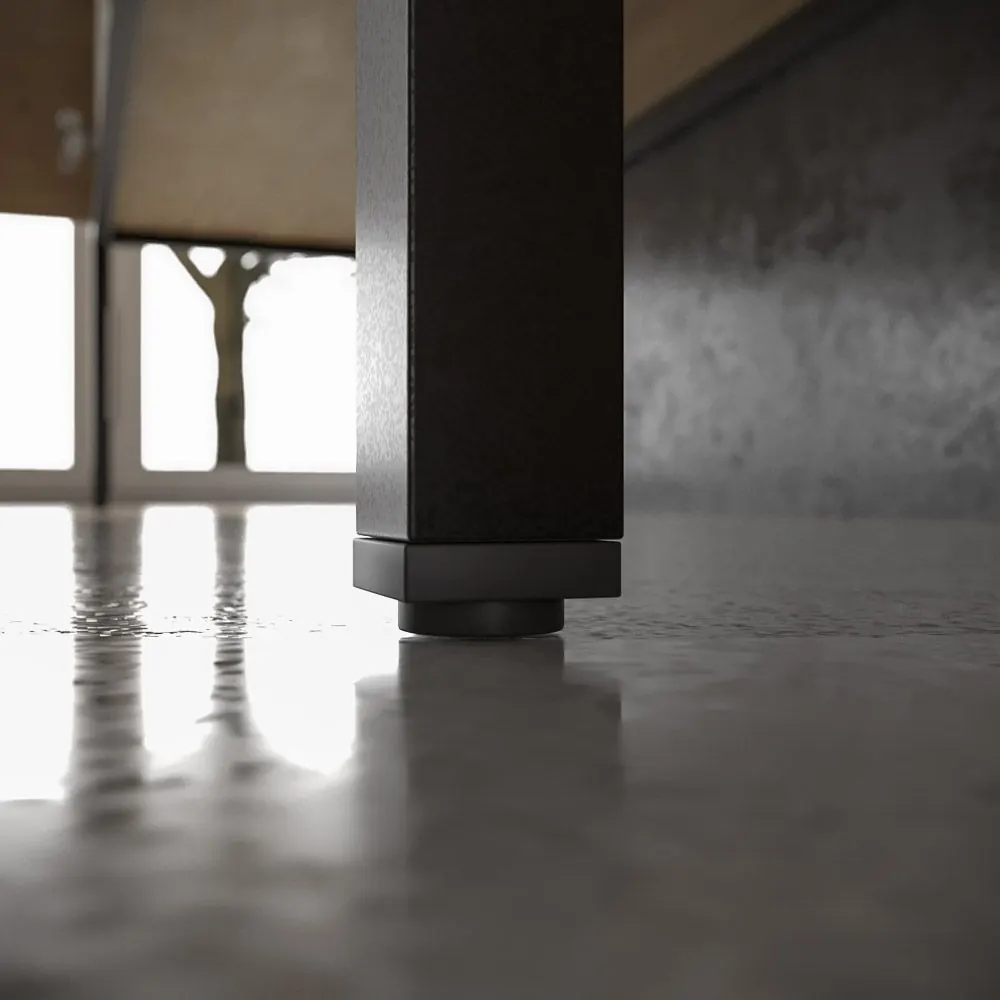 Mobile da bagno ELLA con gambe 3 ante con coperchio SOLID SURFACE 2 vasche ROVERE CHIARO - immagine 8