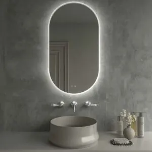 BEGIN specchio ellittico con led frontale perimetrale