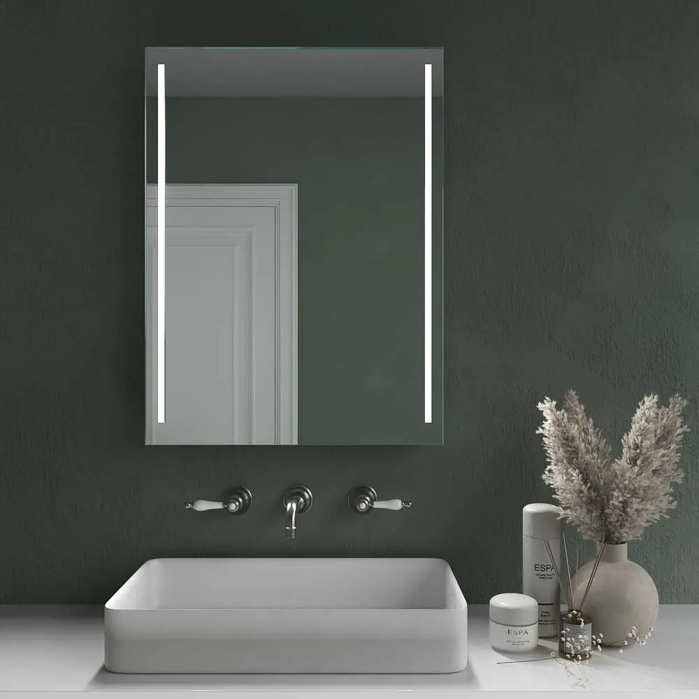 Specchio rettangolare CALMA luce led verticale