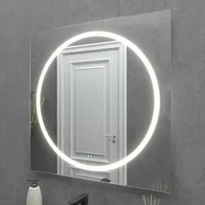 Specchio custom SMART con luce led frontale. Altoparlanti. Anti nebbia. Specchio ingranditore. Orologio