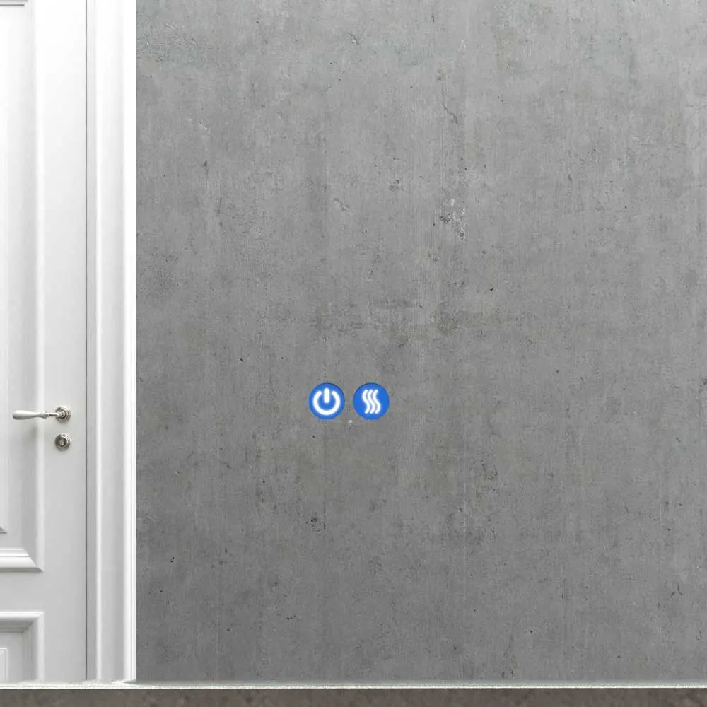 Specchio custom OSAKA con luce led frontale superiore bordo tondo. Altoparlanti. Anti nebbia. Specchio ingranditore. Orologio - immagine 4