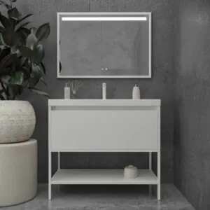 Mobile da bagno ELEN con gambe 1 cassetto – 1 ripiano inferiore BIANCO