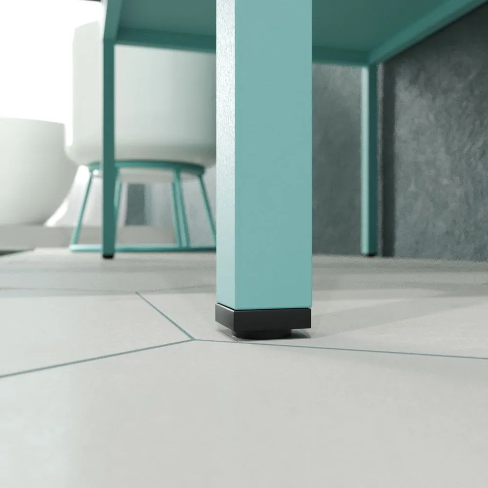 Mobile da bagno con gambe 2 cassetti SMILE con lavabo in Solid Surface BLU TURCHESE - immagine 6