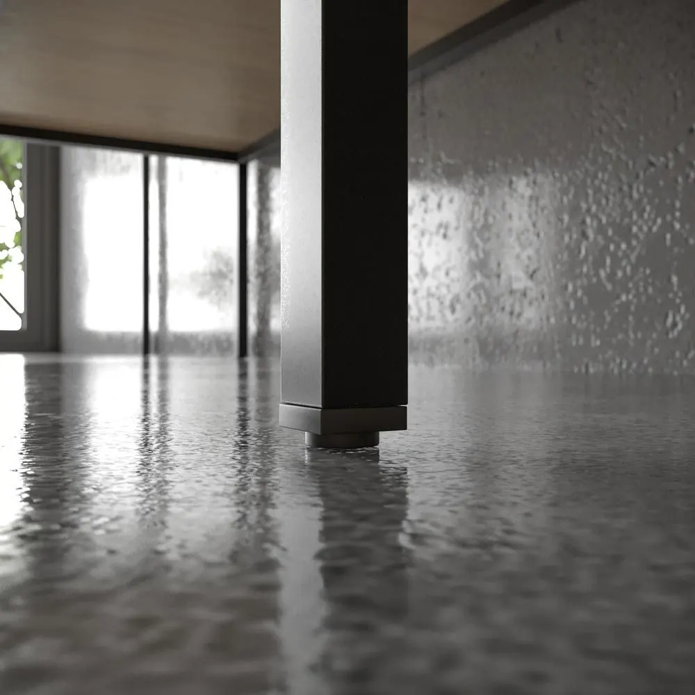 Mobile bagno ELLA con gambe 3 cassetti con mobile lavabo ROVERE CHIARO con top SOLID SURFACE lavabo OSIRIS - immagine 5