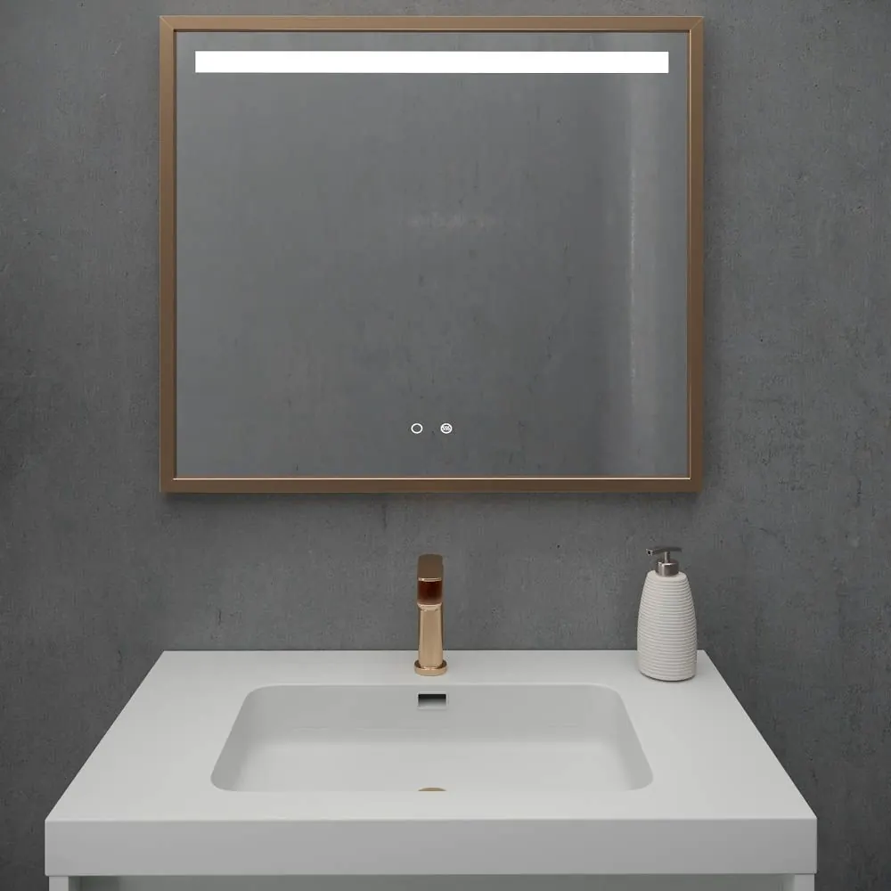 Mobile da bagno ELEN con gambe 1 cassetto – 1 ripiano inferiore GRIGIO PERLA / RAME - immagine 5