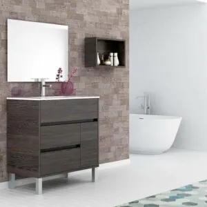 Mobile bagno a terra colore ANNA 3 cassetti- 1 anta con lavabo in ceramica