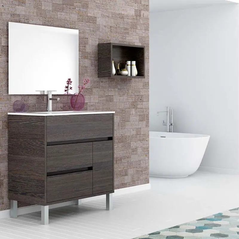 Mobile bagno a terra colore ANNA 3 cassetti- 1 anta con lavabo in ceramica