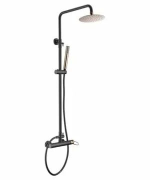 Colonna doccia Milos nero oro rosa [ VAROBATH ]
