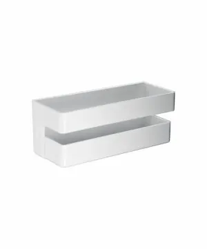 Portasapone frontale in PVC bianco [ VAROBATH ]