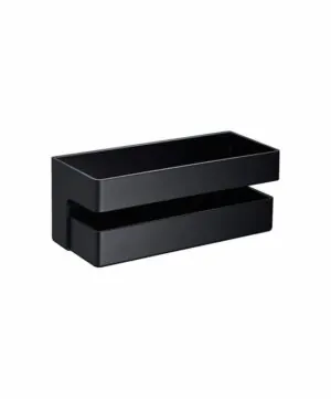 Portasapone frontale in PVC nero [ VAROBATH ]