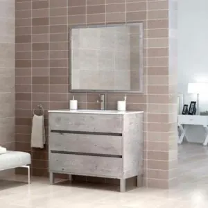 Mobile da bagno CLOE diverse tonalità a terra 3 cassetti con lavabo in ceramica