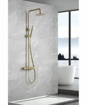 Colonna doccia termostatica Linea oro satinato [ VAROBATH ]