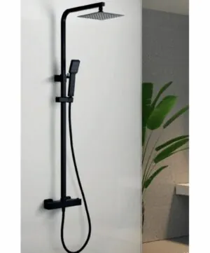 ► Set doccia termostatico Vigo nero opaco [ VAROBATH ]