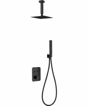 Colonna doccia termostatica da incasso Portogallo nera [ VAROBATH ]