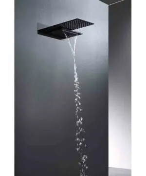 Colonna doccia termostatica da incasso Rodas nera [ VAROBATH ]