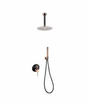 Colonna doccia incasso Thalos Stick nero oro rosa [ VAROBATH ]