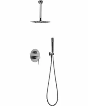 Colonna doccia incasso Top nichel spazzolato [ VAROBATH ]